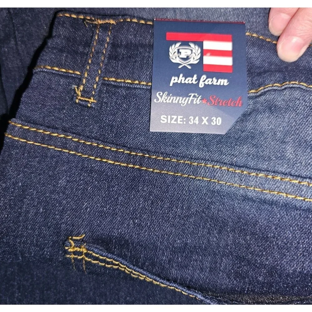 Men's Phat Pharm SkinnyFit Stretch Vintage Blue Size 34x30‎